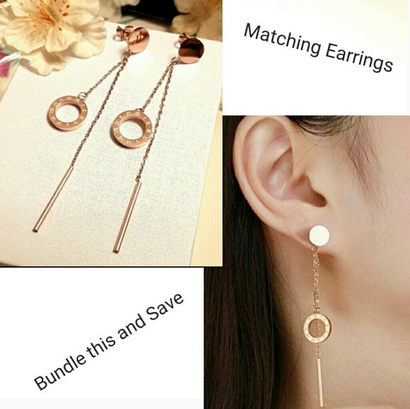 NEW Rose gold Numeric CZ  Necklace - Picture 8 of 8